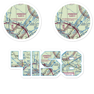 Leigh Farm Airport (4IS8) VFR Sectional Sticker Pack