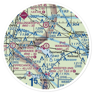 Wawasee Airport (4IN9) VFR Sectional Sticker (20 mile)