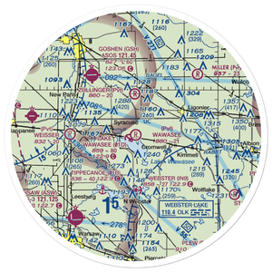 Wawasee Airport (4IN9) VFR Sectional Sticker (30 mile)