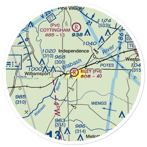 Riley Field (4IN7) VFR Sectional Sticker (20 mile)