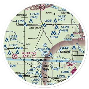 Oliver Lake Seaplane Base (4IN2) VFR Sectional Sticker (20 mile)