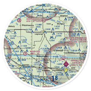 Oliver Lake Seaplane Base (4IN2) VFR Sectional Sticker (30 mile)