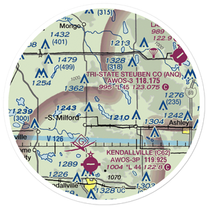 Big Long Lake Seaplane Base (4IN1) VFR Sectional Sticker (20 mile)