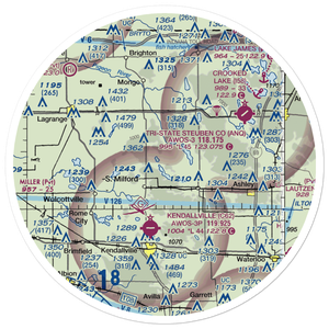 Big Long Lake Seaplane Base (4IN1) VFR Sectional Sticker (30 mile)
