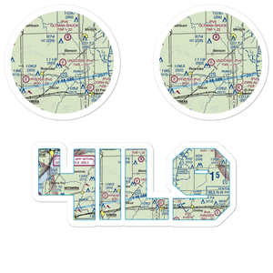 Unzicker Airport (4IL9) VFR Sectional Sticker Pack