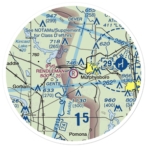 Rendleman Airport (4IL8) VFR Sectional Sticker (20 mile)