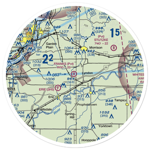 Frank's Flying Service Airport (4IL5) VFR Sectional Sticker (30 mile)