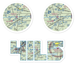 Frank's Flying Service Airport (4IL5) VFR Sectional Sticker Pack