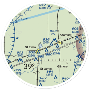 Kuebler RLA Restricted Landing Area (4IL4) VFR Sectional Sticker (20 mile)