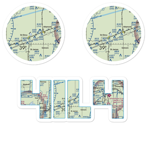 Kuebler RLA Restricted Landing Area (4IL4) VFR Sectional Sticker Pack