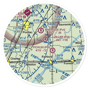 Wayne Ziller Jr Airport (4IL2) VFR Sectional Sticker (20 mile)