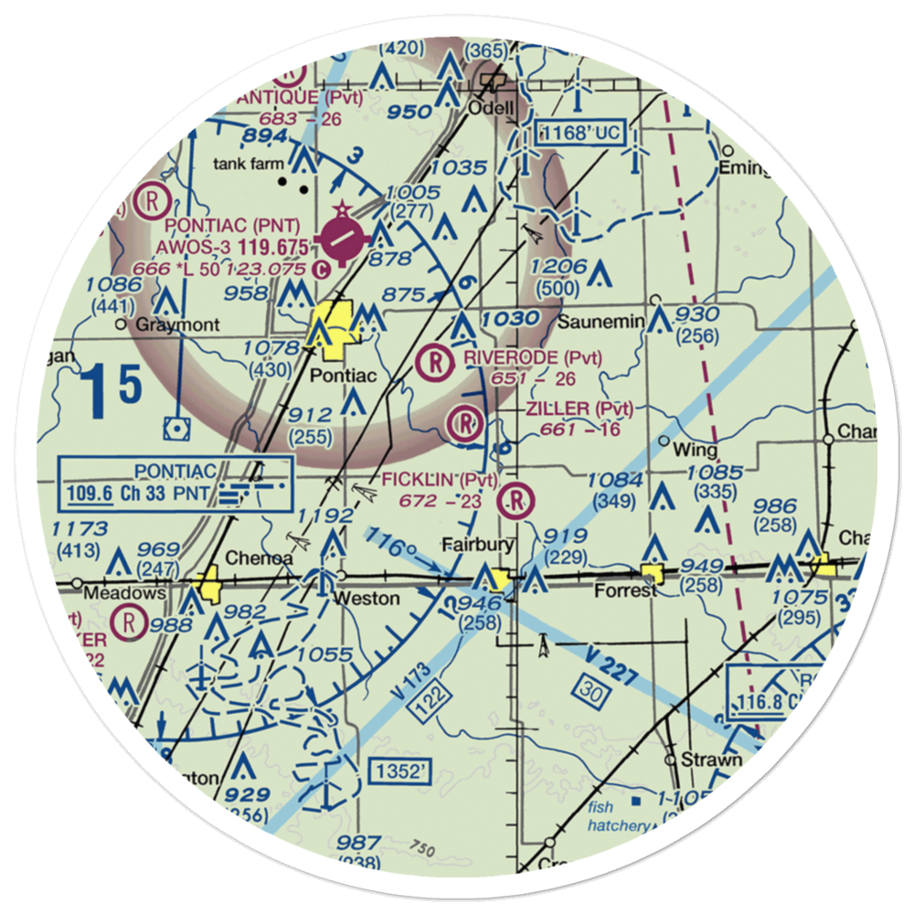 Wayne Ziller Jr Airport (4IL2) VFR Sectional Sticker (30 mile) 