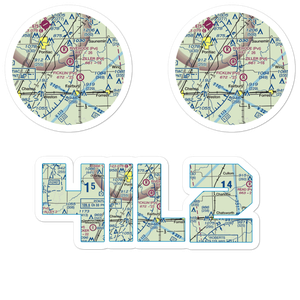 Wayne Ziller Jr Airport (4IL2) VFR Sectional Sticker Pack