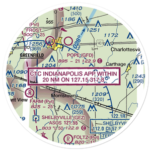 Willis Airport (4II8) VFR Sectional Sticker (20 mile)