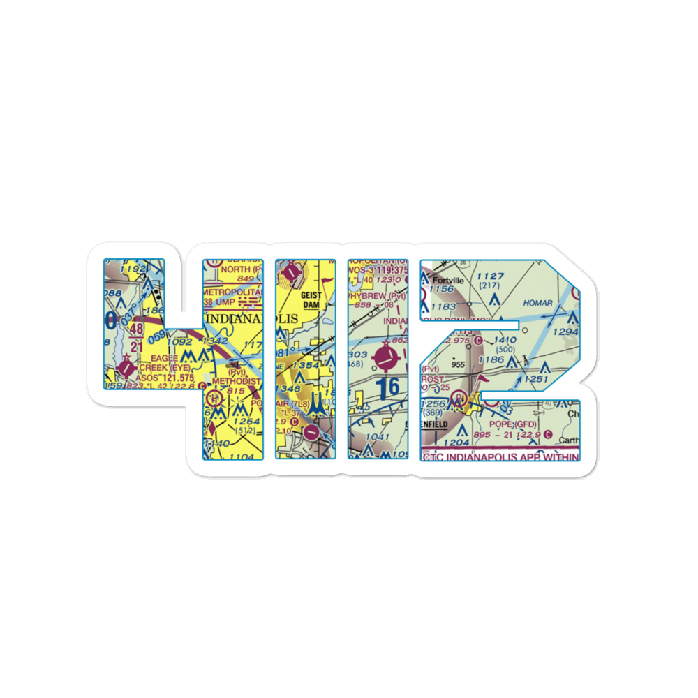 Hangar Fly Ultralight Fly Club Ultralightport (4II2) VFR Sectional Sticker 