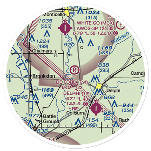 De Ford Airport (4II0) VFR Sectional Sticker (20 mile)