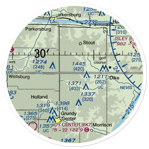 Triple J Airport (4IA9) VFR Sectional Sticker (20 mile)