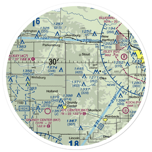Triple J Airport (4IA9) VFR Sectional Sticker (30 mile)