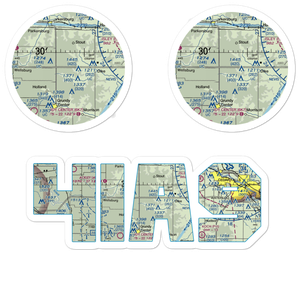 Triple J Airport (4IA9) VFR Sectional Sticker Pack