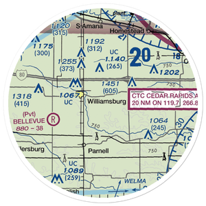 Weiss Airport (4IA8) VFR Sectional Sticker (20 mile)