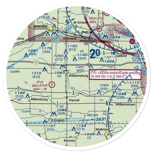 Weiss Airport (4IA8) VFR Sectional Sticker (30 mile)