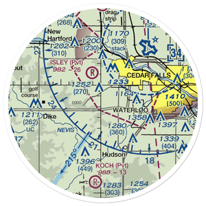 Witcombe Field (4IA7) VFR Sectional Sticker (20 mile)