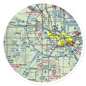 Witcombe Field (4IA7) VFR Sectional Sticker (30 mile)