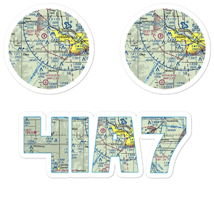 Witcombe Field (4IA7) VFR Sectional Sticker Pack