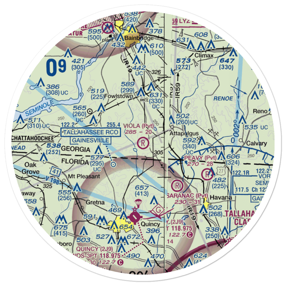 Viola Farm Airport (4GE1) VFR Sectional Sticker (30 mile) 