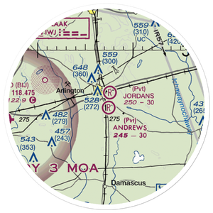 Andrews Airport (4GA8) VFR Sectional Sticker (20 mile)