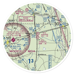 Andrews Airport (4GA8) VFR Sectional Sticker (30 mile)