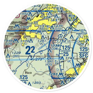 Chattahoochee Air Park (4GA6) VFR Sectional Sticker (20 mile)