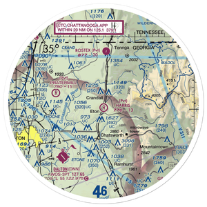 R.M. Harris Airport (4GA4) VFR Sectional Sticker (30 mile)