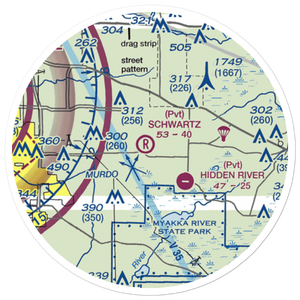 Schwartz Farms Inc Airport (4FL8) VFR Sectional Sticker (20 mile)