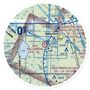 Fellsmere Airport (4FL3) VFR Sectional Sticker (20 mile)