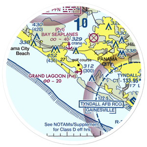 Grand Lagoon Seaplane Base (4FD5) VFR Sectional Sticker (20 mile)