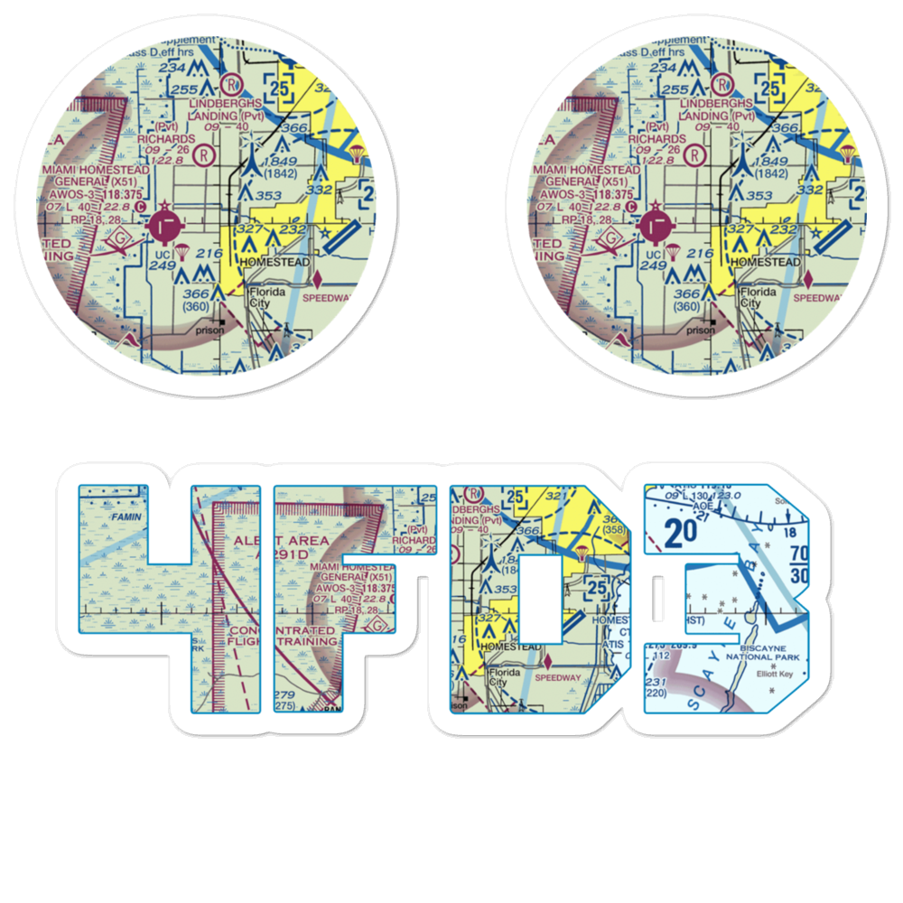 The Wright Place STOLport (4FD3) VFR Sectional Sticker Pack 