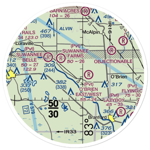 Flying 'F' Farms Airport (4FD2) VFR Sectional Sticker (20 mile)