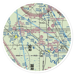 Flying 'F' Farms Airport (4FD2) VFR Sectional Sticker (30 mile)