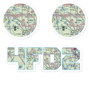 Flying 'F' Farms Airport (4FD2) VFR Sectional Sticker Pack