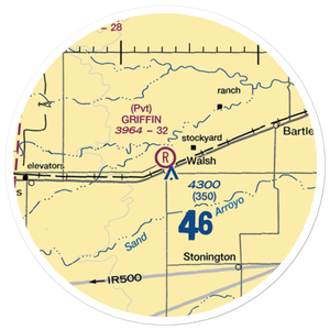 Griffin Field (4CO3) VFR Sectional Sticker (20 mile)