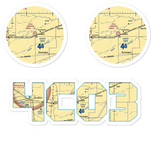 Griffin Field (4CO3) VFR Sectional Sticker Pack