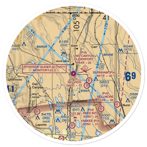 Owl Canyon Gliderport (4CO2) VFR Sectional Sticker (30 mile)