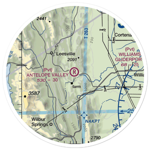 Antelope Valley Ranch Airport (4CL3) VFR Sectional Sticker (20 mile)