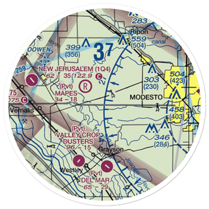 Yandell Ranch Airport (4CA8) VFR Sectional Sticker (20 mile)