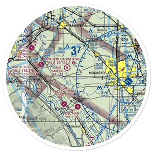 Yandell Ranch Airport (4CA8) VFR Sectional Sticker (30 mile)