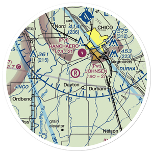 Johnsen Airport (4CA7) VFR Sectional Sticker (20 mile)