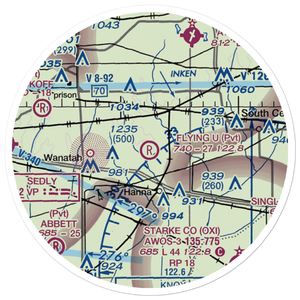 Flying U Ranch Airport (IN41) VFR Sectional Sticker (20 mile)