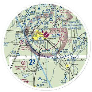 Scudder Airport (4AR9) VFR Sectional Sticker (30 mile)