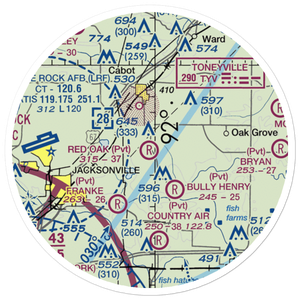Red Oak Airport (4AR2) VFR Sectional Sticker (20 mile)